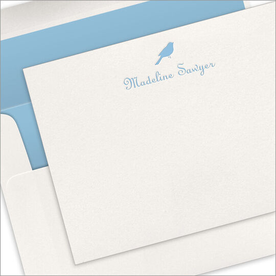 Bird Flat Note Cards - Letterpress